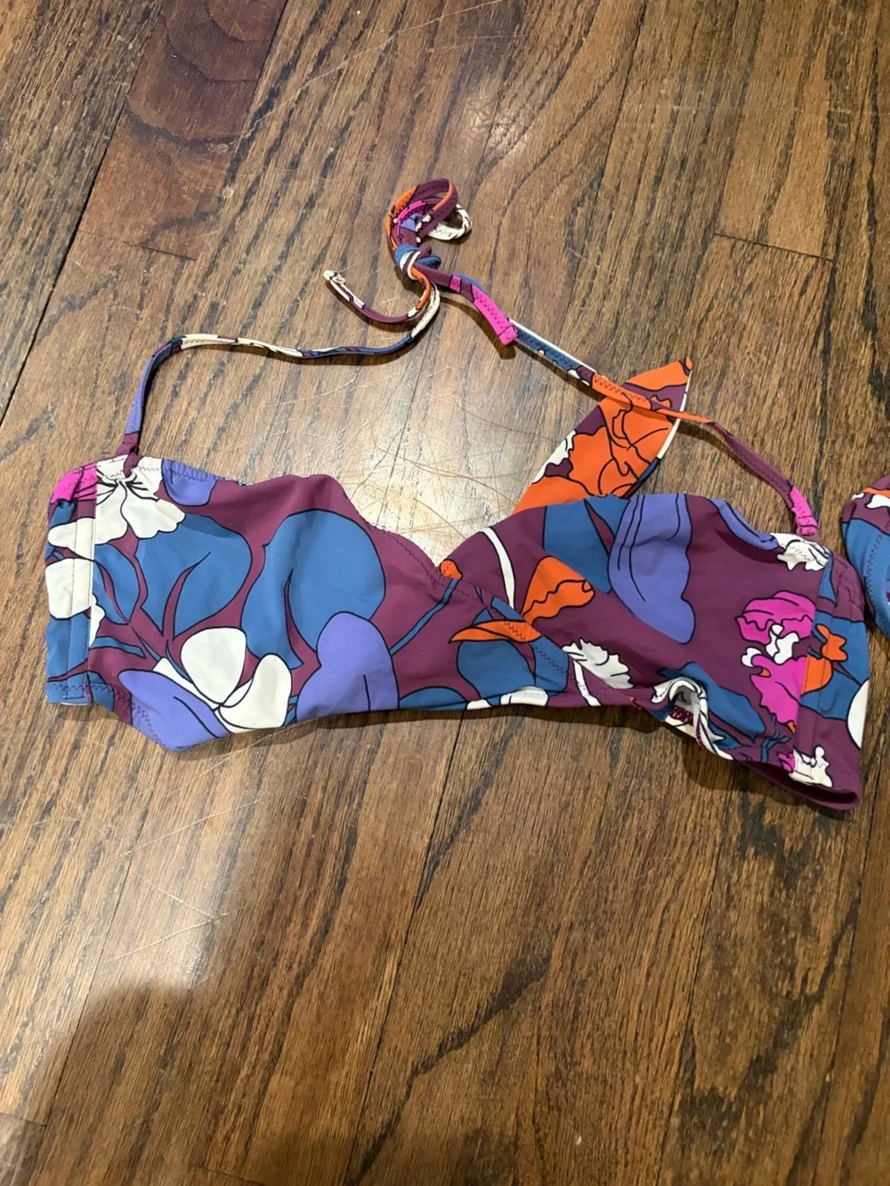 NWT ✨ Syla M/L Vibrant Floral Two-Piece Bikini Set with skirt bottom